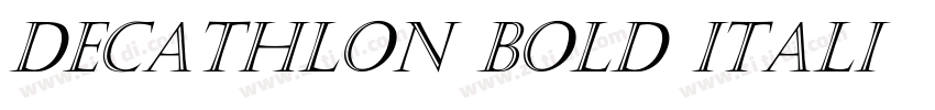 DECATHLON Bold Itali字体转换